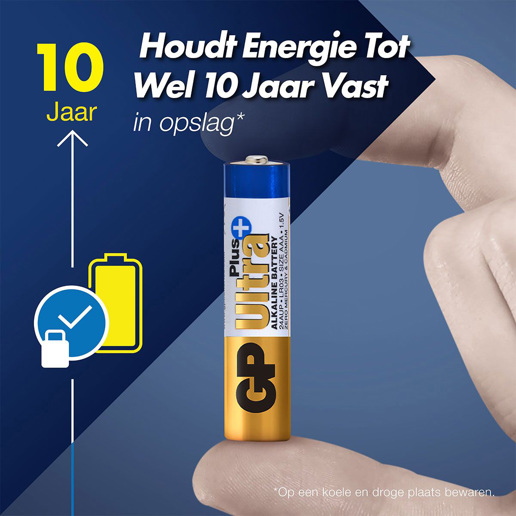 430906 GP Ultra Plus Alkaline AAA-batterijen 4PK