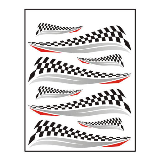 980579 MERKLOOS Stickerset finishvlag 240 x 200 mm