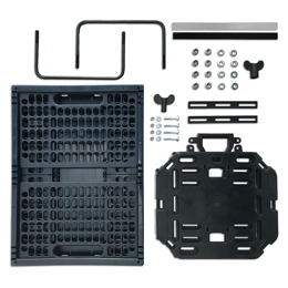 610775.BLA PLATES 4 BIKES Travel Set: Folding crate + Multi-Plate + Pannier brackets 47 x 34.5 x 25.5 cm