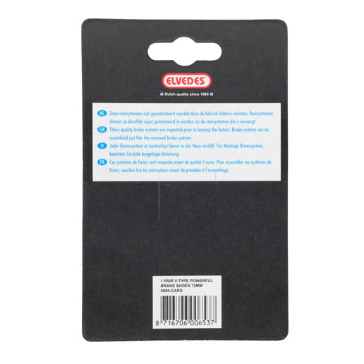 74.6806-CARD ELVEDES V-brake remblokken set 72 mm 72 mm