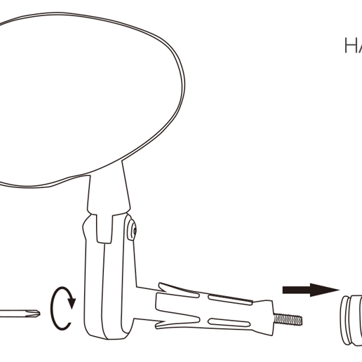 421105 LYNX Bicycle mirror <-> 113 x 77 mm