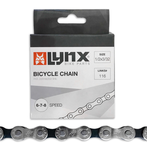 440410 LYNX Fietsketting 6-7-8 speed 1/2 x 3/32 Inch - 116L - 7.1 mm