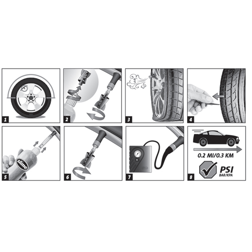 40P.50050 SLIME Slime Smart Repair emergency repair kit for flat tyres 20 x 9 x 19 cm