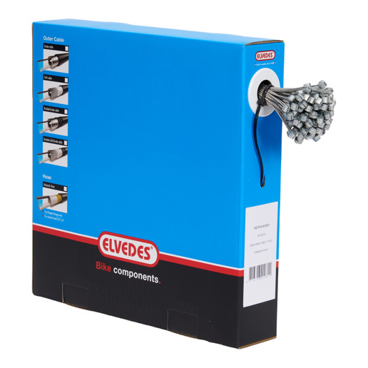 74.6427RVS-49-BOX ELVEDES Rem binnenkabel RVS 2250 mm ø 1,5 mm 100 stuks 7 × 7 ø 1,5 x 2250 / ø 7 × 6 mm