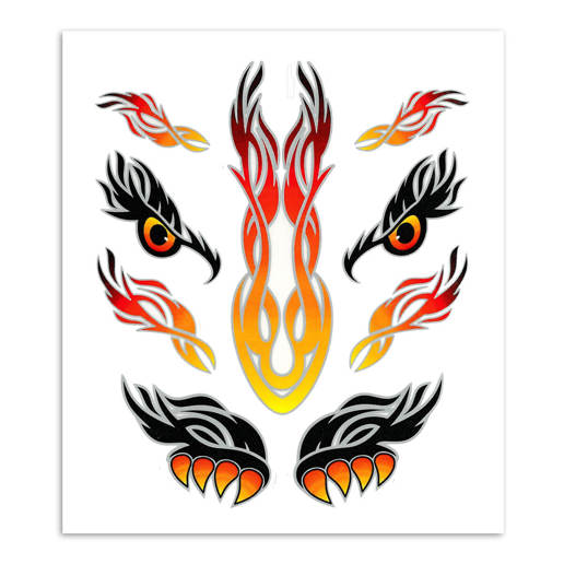 980575 MERKLOOS Stickerset tribal ogen Eyes tribal sticker 200 x 240 mm