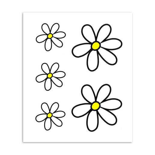 98.048787 MERKLOOS Stickerset gewone margriet M 230 x 200 mm