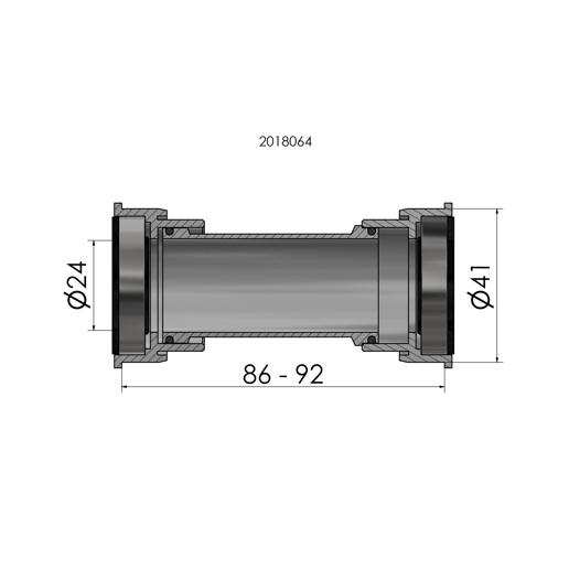 74.2018064 ELVEDES Trapas Press Fit BB86/92 Shimano