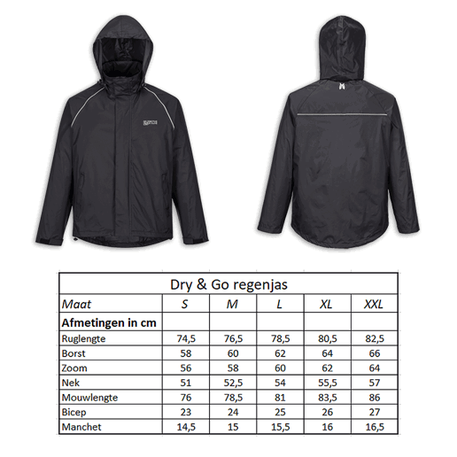 610910.40.XL LYNX Regenjas Dry & Go (XL) 80.5 x 64 x 62 cm