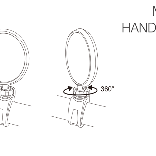 421115 LYNX Bicycle mirror <-> 57 mm