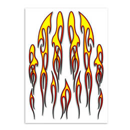 980771 MERKLOOS Stickerset vlammen 240 x 340 mm