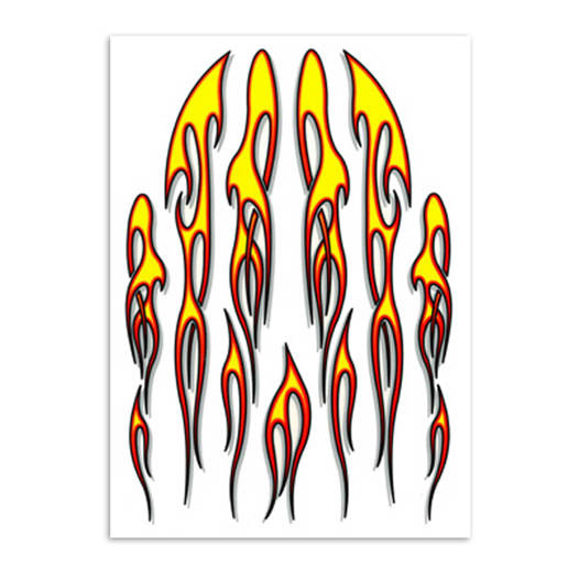 980771 MERKLOOS Stickerset vlammen 240 x 340 mm
