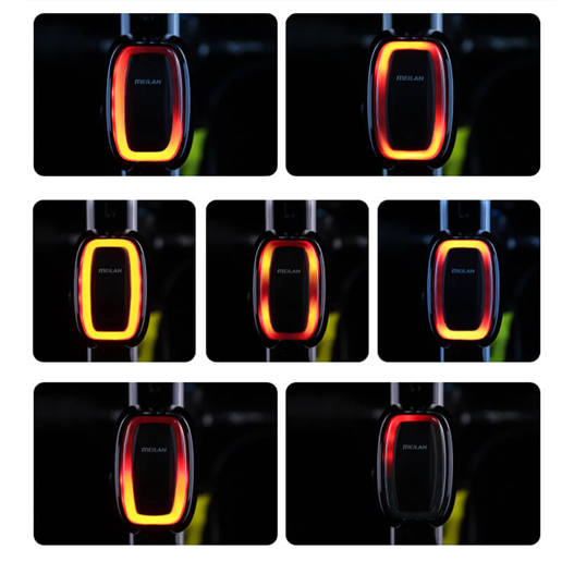 427160 MEILAN Rear light with brake light USB 25 Lux X6