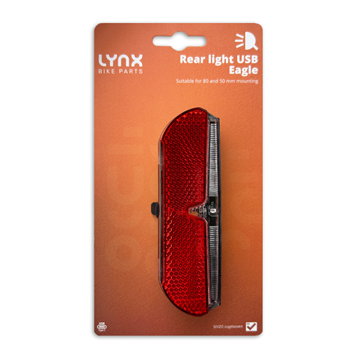429285.QR LYNX Rücklicht USB Eagle <- 50-80 mm ->