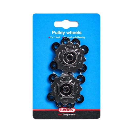 74.CP2017086 ELVEDES Derailleurwieltjes 2 × 11 tands met afgedichte lagers set