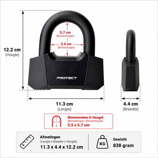 419140.BLA PRO-TECT Disc brake lock / padlock Curun ART 4 Ø 16 mm