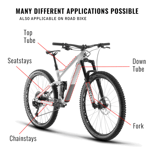 092010 MERKLOOS Fiets frame bescherming stickerset transparant 90 x 230 mm