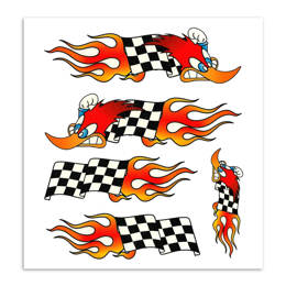 980689 MERKLOOS Stickerset Woodpecker finishvlag 200 x 240 mm