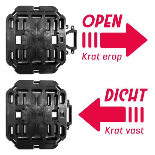 610770.KOR PLATES 4 BIKES Basic Set: Folding crate + Multi-Plate 47 x 34.5 x 25.5 cm