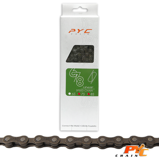 440307.08 P.Y.C. Fietsketting 7-8 speed 1/2 x 3/32 Inch - 116L - 7.1 mm