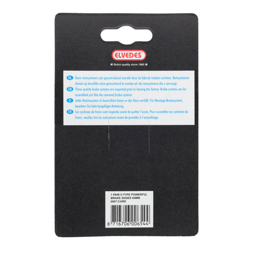 74.6807-CARD ELVEDES V-brake remblokken set 60 mm 60 mm