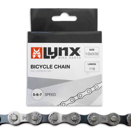 440405 LYNX Fietsketting 5-6-7 speed 1/2 x 3/32 Inch - 116L - 7.3 mm